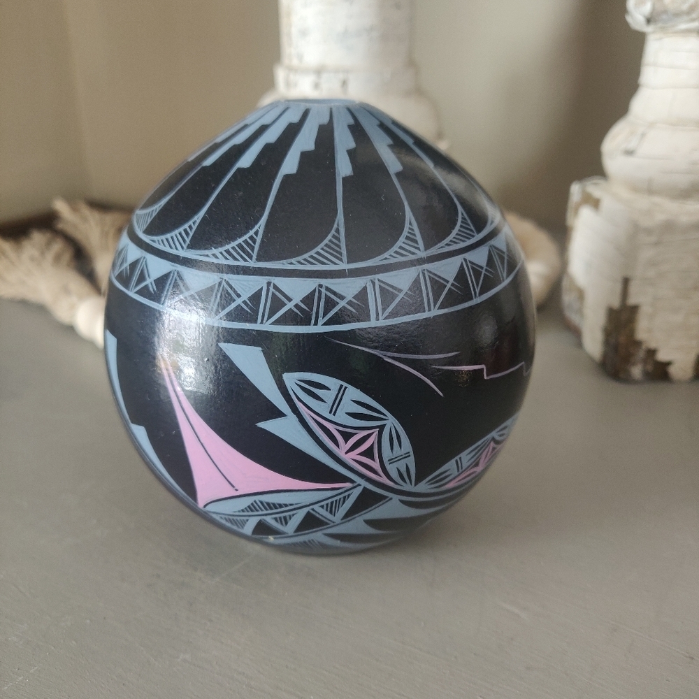 Native American Vase by N Gachupin, of Jemez Pueblo - Signed